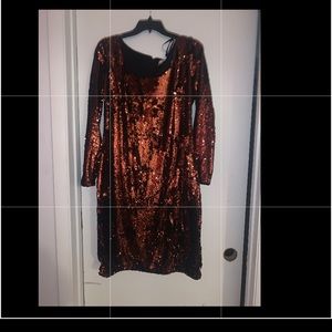 Sequin long sleeved dress